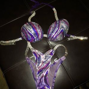 TMARIE posing suit. Swarovski crystals.
